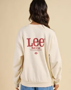 Jumpers & Hoodies*Lee Made Baggy Sweatshirt Soft Ecru
