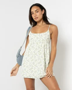 Dresses*Mooloola Magnolia Dress White/blue Floral