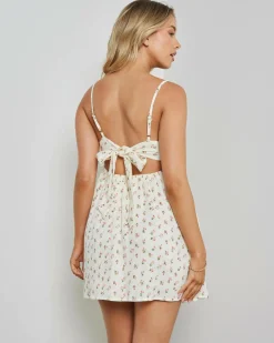 Dresses*Mooloola Magnolia Dress White/pink Floral