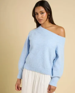 Clearance Magnolia Off Shoulder Knit Jumper Women Knitwear|Jumpers & Hoodies