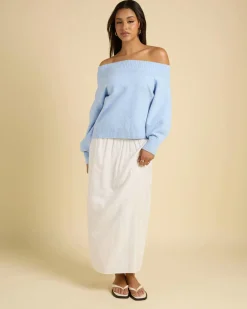 Clearance Magnolia Off Shoulder Knit Jumper Women Knitwear|Jumpers & Hoodies