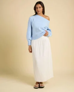 Clearance Magnolia Off Shoulder Knit Jumper Women Knitwear|Jumpers & Hoodies