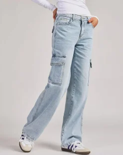 Denim|Bottoms*DESU Major Cargo Jeans Light Mid