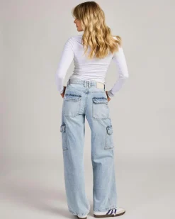 Denim|Bottoms*DESU Major Cargo Jeans Light Mid