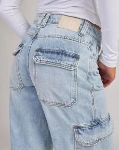 Denim|Bottoms*DESU Major Cargo Jeans Light Mid