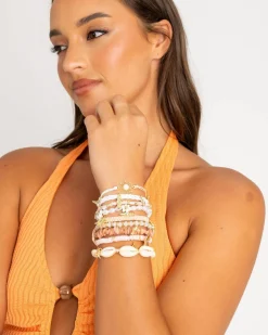 Jewelry*Karyn In LA Maldives Bracelet Pack Peach/gold