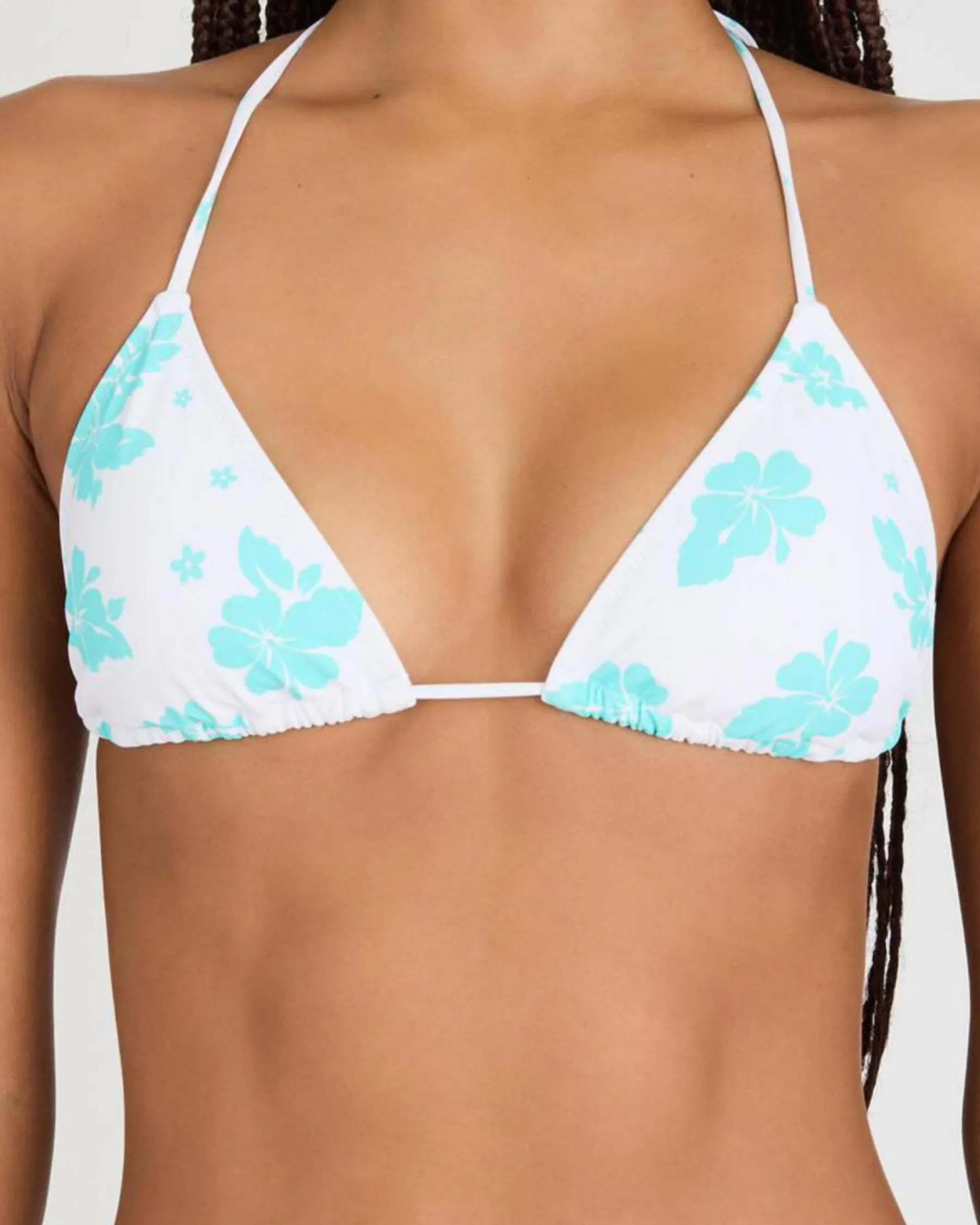Bikinis*Topanga Malia Triangle Bikini Top White/seafoam