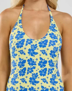 One Pieces*Kaiami Malibu Beach One Piece Swimsuit Yellow/blue