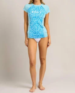 Online Malibu Cap Sleeve Rash Vest Women Rash Vests