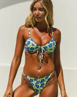 Bikinis*Kaiami Malibu G-String Bikini Bottom Yellow/blue