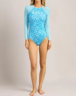 Clearance Malibu Hibiscus Long Sleeve Surfsuit Women Surf|Wetsuits & Surfsuits