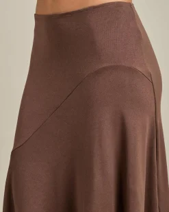 Bottoms*Mooloola Mallorca Midi Skirt Espresso