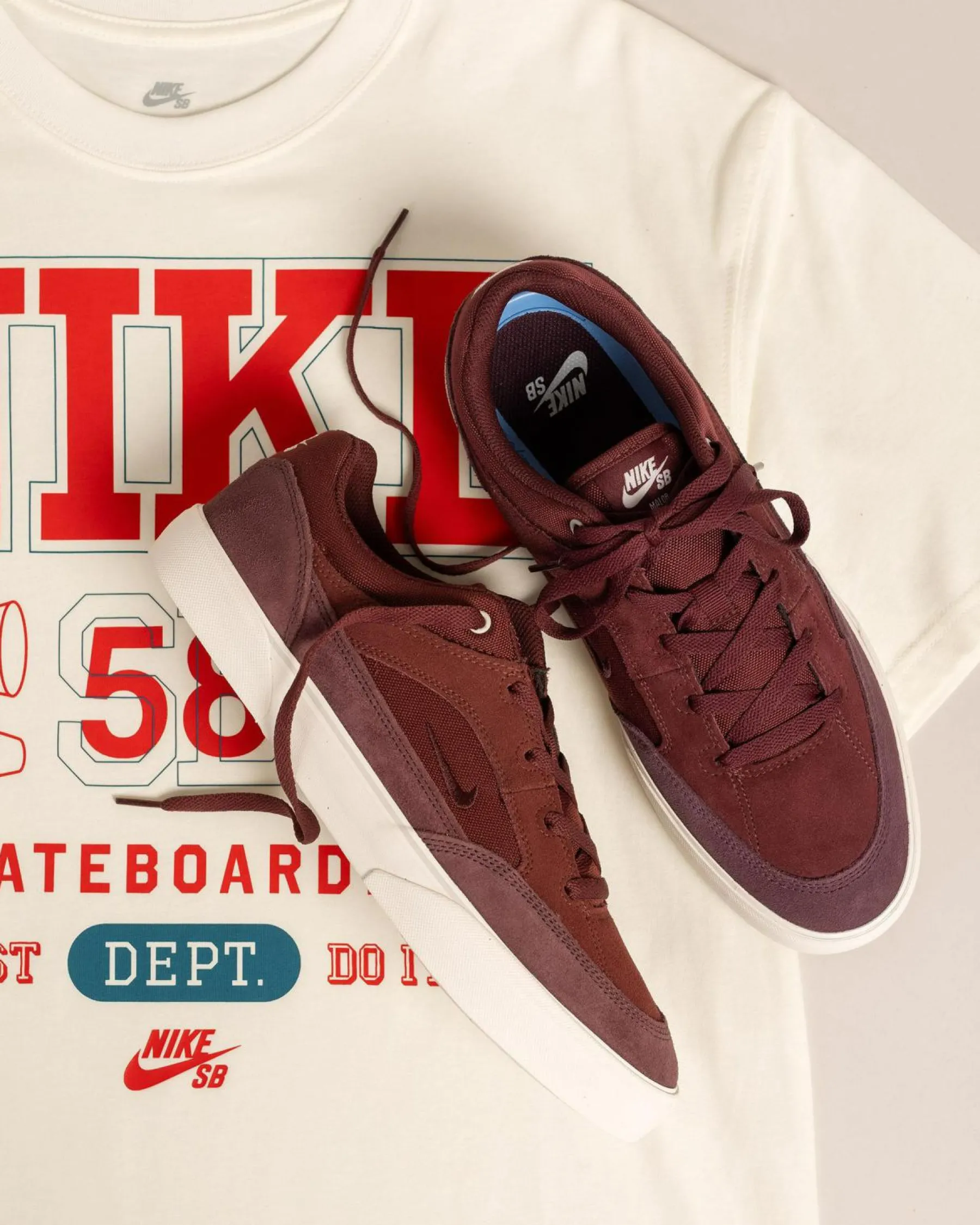 Sneakers*Nike Malor Shoes Dark Team Red/ Burgundy Crush