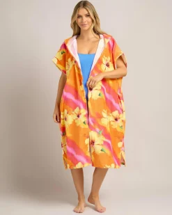 Beach Accessories & Towels*Topanga Manaia Zip Hooded Towel Orange