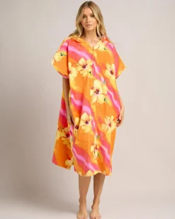 Beach Accessories & Towels*Topanga Manaia Zip Hooded Towel Orange