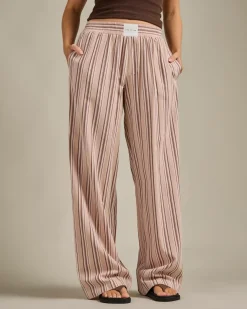 Bottoms*Ava And Ever Manny Pants Brown Stripe