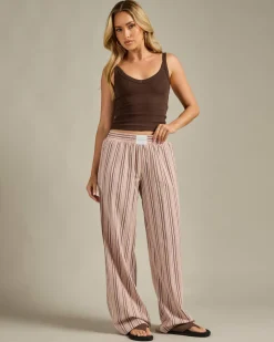 Bottoms*Ava And Ever Manny Pants Brown Stripe