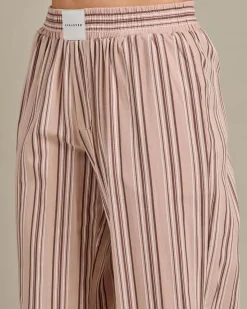 Bottoms*Ava And Ever Manny Pants Brown Stripe