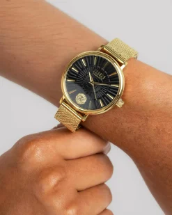 Jewelry*Versus Versace Mar Vista Watch Yellow Gold/black