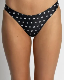 Bikinis*Hurley Marbella Hi Cut Bikini Bottom Black