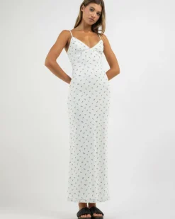 Dresses*Ava And Ever Margo Maxi Dress White/blue Floral