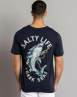 Tops & T-Shirts*Salty Life Mariner's Grave T-Shirt Navy
