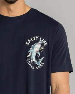 Tops & T-Shirts*Salty Life Mariner's Grave T-Shirt Navy