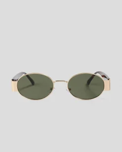 Sunglasses*Aire Mars II Sunglasses Gold Tort/green