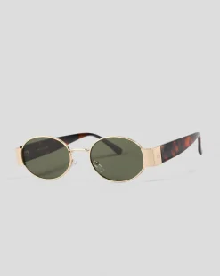 Sunglasses*Aire Mars II Sunglasses Gold Tort/green