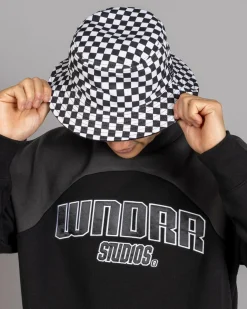 Headwear*Lucid Masquerade Bucket Hat Black/white Checkerboard