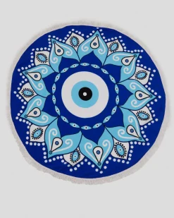Beach Accessories & Towels*Kaiami Mati Round Towel Blue