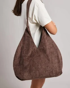 Bags*Ava And Ever Matilda Cord Big Bag Chocolate