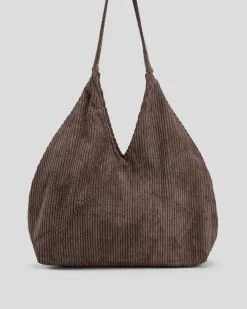 Bags*Ava And Ever Matilda Cord Big Bag Chocolate