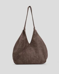 Bags*Ava And Ever Matilda Cord Big Bag Chocolate