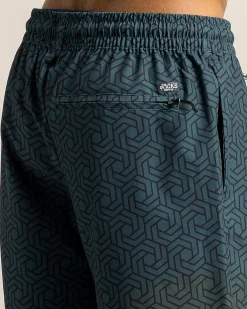 Board Shorts|Shorts & Bottoms*Jacks Matrix Elastic Waist Board Shorts Marine Green