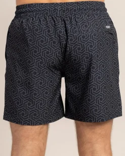 Board Shorts|Shorts & Bottoms*Jacks Matrix Elastic Waist Board Shorts Black