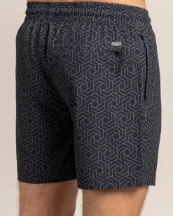 Board Shorts|Shorts & Bottoms*Jacks Matrix Elastic Waist Board Shorts Black