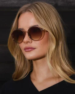 Sunglasses*Indie Eyewear Maxwell Sunglasses Crystal Tea/gd Brown