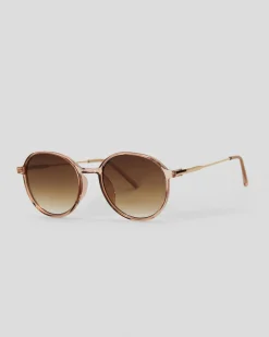 Sunglasses*Indie Eyewear Maxwell Sunglasses Crystal Tea/gd Brown