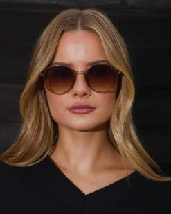 Sunglasses*Indie Eyewear Maxwell Sunglasses Crystal Tea/gd Brown