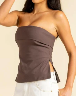Tops*Ava And Ever May Tube Top Espresso