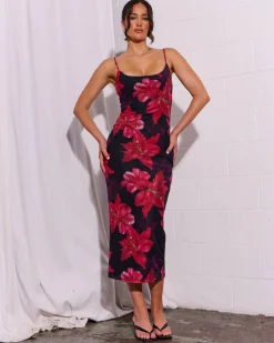 Dresses*Ava And Ever Mayson Midi Dress Red