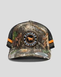 Headwear*Ringers Western MCCOY Trucker Cap Camo/orange