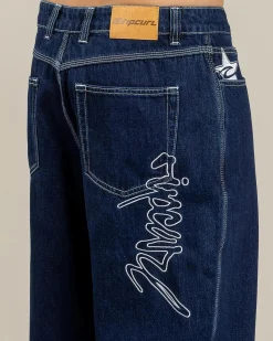 Denim|Shorts & Bottoms*Rip Curl Medina Rip Script Denim Jeans True Indigo