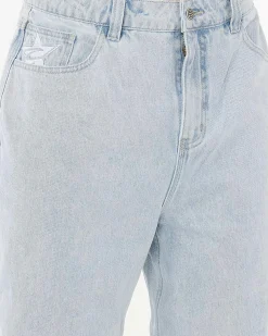 Denim|Shorts & Bottoms*Rip Curl Medina Rip Script Denim Jeans Bleached Blue
