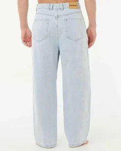 Denim|Shorts & Bottoms*Rip Curl Medina Rip Script Denim Jeans Bleached Blue