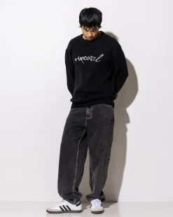 Sale Medina Script Crew Knit Sweatshirt Hoodies & Sweatshirts