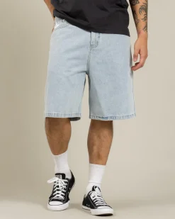 Denim|Shorts & Bottoms*Rip Curl Medina Script Denim Walk Shorts Bleached Blue