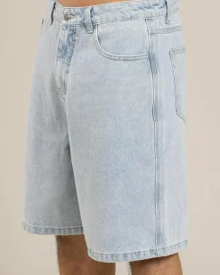 Denim|Shorts & Bottoms*Rip Curl Medina Script Denim Walk Shorts Bleached Blue