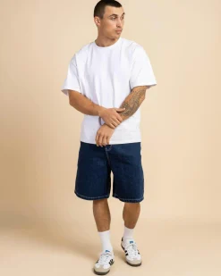 Hot Medina Script Denim Walk Shorts Denim|Shorts & Bottoms